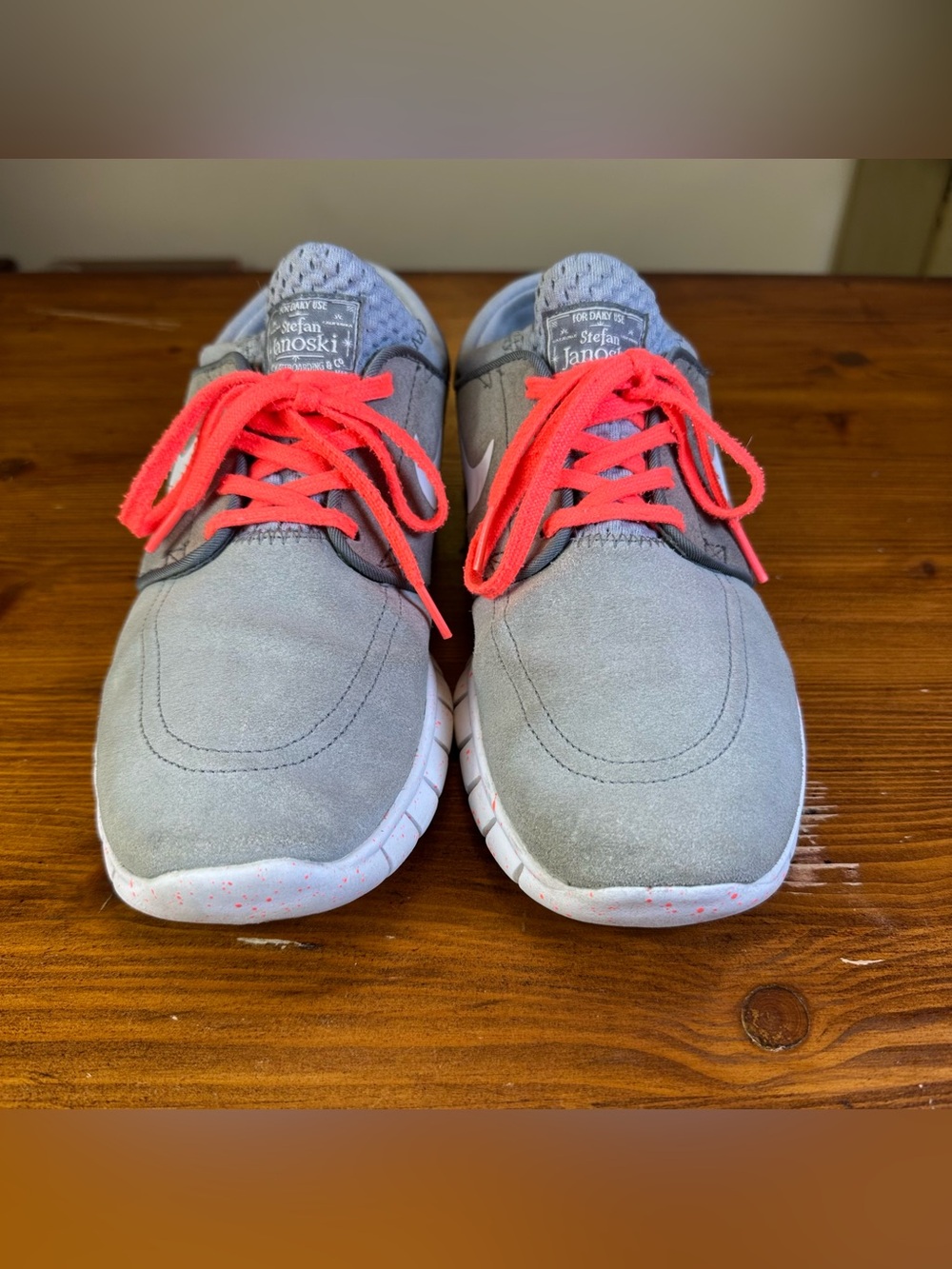 Nike SB Stefan Janoski Max Sneakers Wolf Grey / Hot Lava Men’s Size 9 - Picture 2 of 11